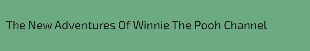 The New Adventures Of Winnie The Pooh Channel